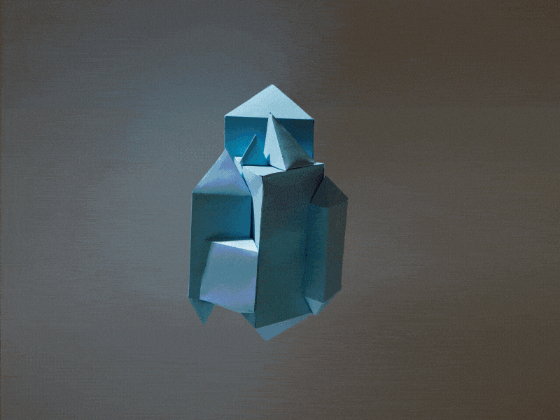 Process Process Process gif madebysidecar motion paper paper craft sidecar stop