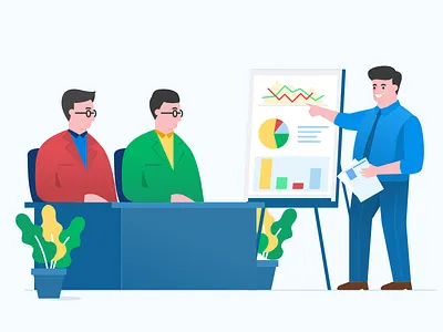 Illustration For Project Management Website illustration management project management project manager trello