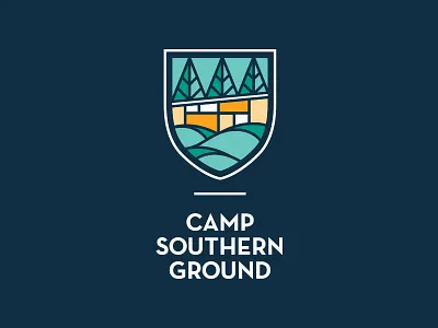 Camp Southern Ground camp camp southern ground logo logo design rebrand shield vector