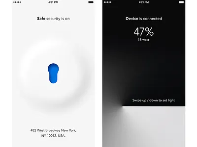 Smart Home App - 2 app concept door home lamp light minimal minimalist security smart home ux ui