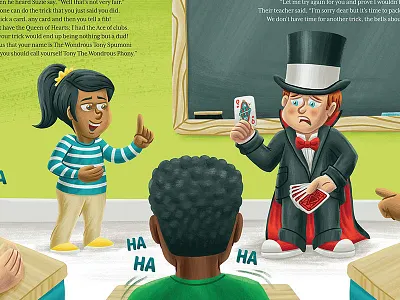 Tony Spumoni - Bombing ation book children illustration kids magic magician picture book