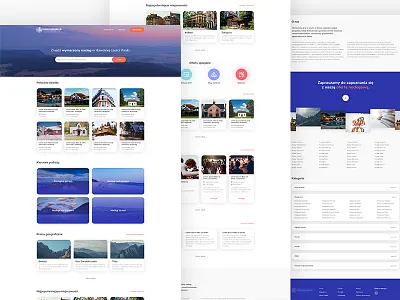 Infoturystyka.pl - Redesign - Home page colours gradients interface shadows typography ui ux web webdesign website