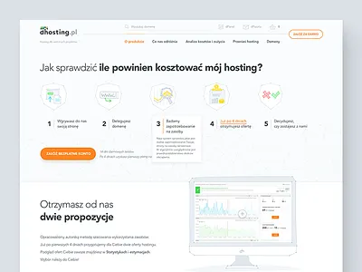 dhosting - price estimation page about clean features illustration landing page mobile pricing product rwd tour webdesign website