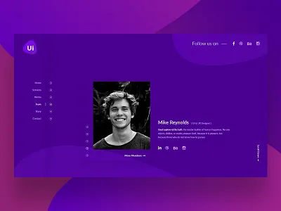 UI Creative Studio Sketch Template agency creative design flat minimal portfolio team team profile web