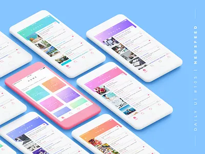 Daily UI #105 Newsfeed - Concept animation colors daily design gradient newsfeed ui ux visual