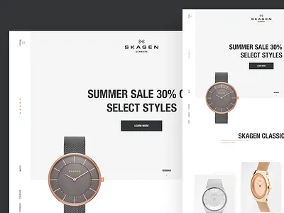 Skagen Watches - Landing Page landing page skagen ui watches