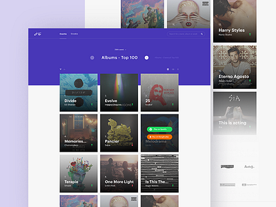 Music chart site chart design music ui ux webdesign website
