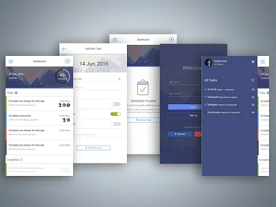 Todo App mobile design mocks photoshop sketch todo app ux design
