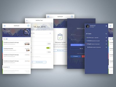 Todo App mobile design mocks photoshop sketch todo app ux design