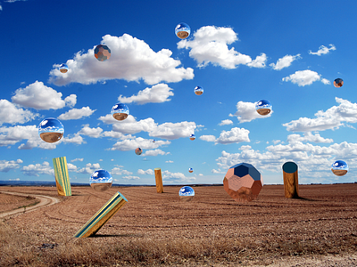 Space Invasion 3d adobe app art design photo realistic project felix sky sphere