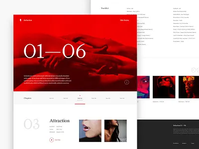 Seduction — Web Presentation agency design grid illustration minimal photography typography ui ux web