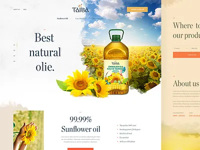 Landing page chocolate flavour food fruit landing page luxury nature oil restaurant vegetable vintage web