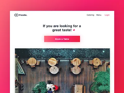 Restaurant Landing Page. book food hotel landing page restaurant table web