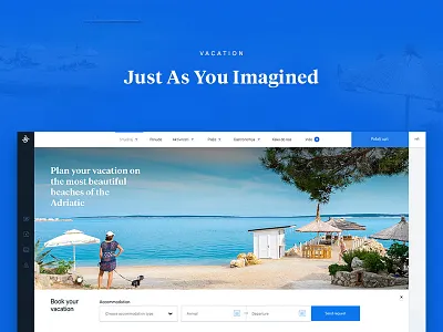 Camping Village Šimuni Website camping croatia layout sea summer ui vacation web website