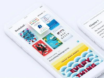 Book Rearrange books color drag drop ios mobile shadow