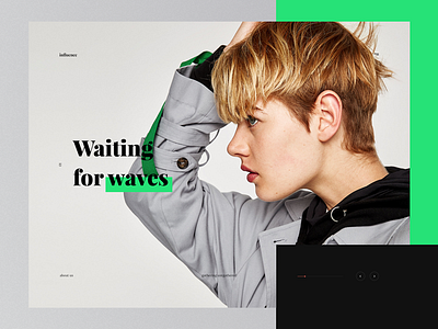 Influence blue gradient graphic design minimalistic select ui ux web design white