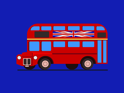 ALL ABOARD bus decker double doubledecker geometry playoff simple sticker sticker mule stickermule uk vector