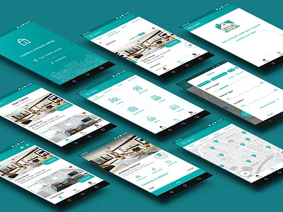 Renter App project Shot apartment app booking home material minimal renters room search ui