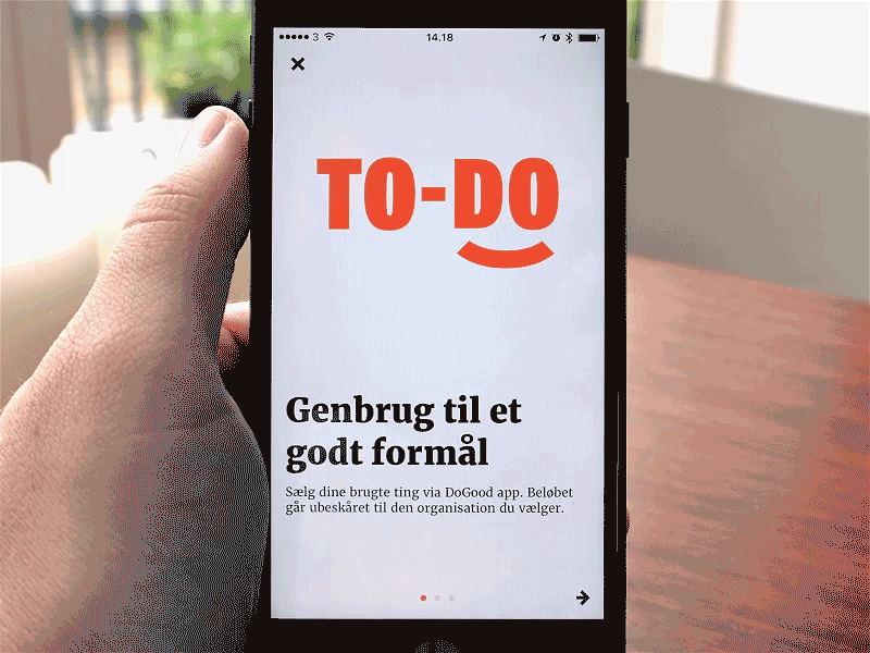 DoGood Onboarding animation app charity dogood mobile onboarding second hand text ui ux