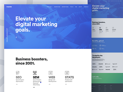 interAd landing WIP advertising agency digital kalman landing magyari marketing page