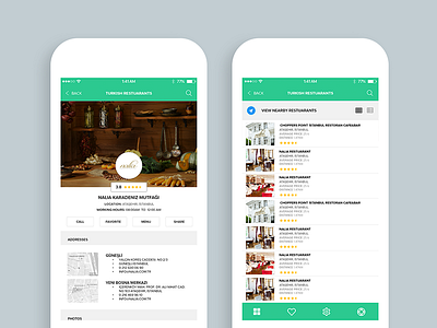Restaurant Mobile App (Restaurant screen & List view) android free freelancer ios psd restaurant sketch ui ux