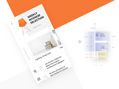 Journal Application application architecture article design ios preview sidebar slider swipe ui ux zipl