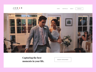 Jebor Videography : Website concept animation clean interaction minimal photography smooth ui ux videography websites wedding white