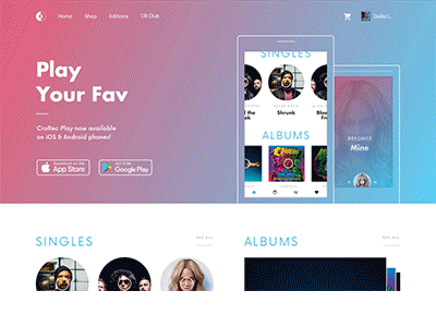 Croatia Records re-design concept agency concept design locastic mockup preview web