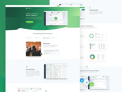 Teamwork Desk - Landing Page app desk green help desk helpdesk landing product saas service support teamwork tickets
