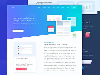 Marketing Website Solutions Page Design advertising analytics communication delivery marketing optimization targeting zajno planning strategy ui ux