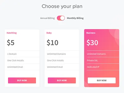 Pricing Page Cards cards gradient pricing page ui ux web
