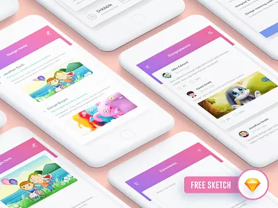 Designplanner Freebie iOS App Design app color creative design designplanner gmail google template typography ui ux