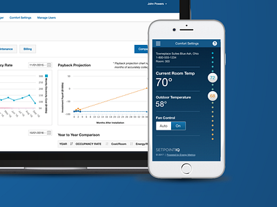 Desktop & Responsive landing page app blue iot landing page mobile product responsive simple
