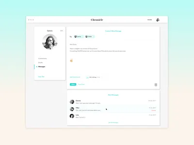 Chronicle - User Profile profile ui ux
