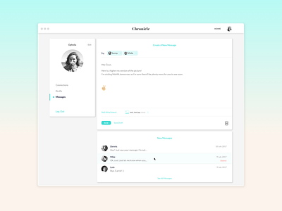 Chronicle - User Profile profile ui ux