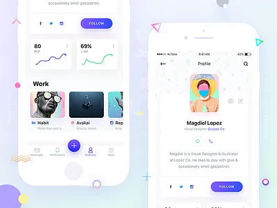 Reppr Profile app clean dashboard data interface ios leaderboard profile social stats ui user