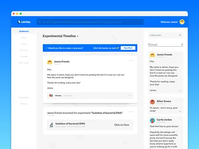 Labstep Platform Timeline View labstep platform startup timeline