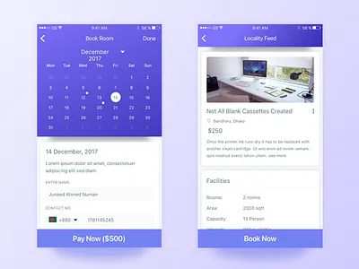 Meeting Room Booking App UI app app design booking screen creative dribbble best shot home illustration locality meeting room new product template