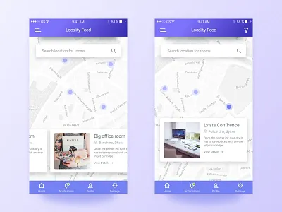 Locality Feed Meeting Room App app app design creative dribbble best shot home illustration landing page locality meeting room new product template