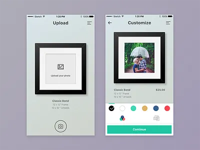 Frame Editor (Frayme) color selector colors frame editor frame it frayme ios ios app iphone app mobile app photo upload upload uploader