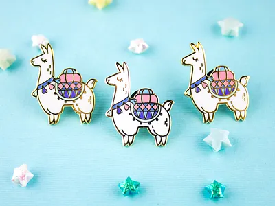 Alpaca Adventures Enamel Pin alpaca cute enamel flair llama pack pastel pin sherpa