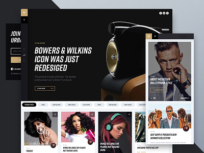 Urban Culture News Website WIP box card fashion grid lifestyle movies music news portal street urban wip