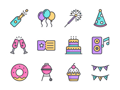 Party Icon Set free icon