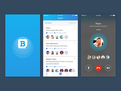 Conference App conference flat design interface design ios mobile app ui ux