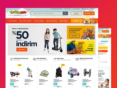 Toyzzshop New UI - homepage & productpage contentpage e commerce homepage productpage toysshop uiux