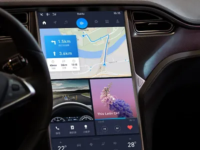 car UI app car clean color dark design interface navigation ui