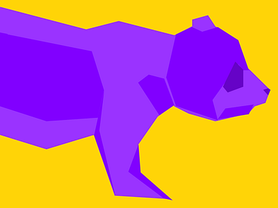 Low Poly Panda lowpoly panda purple