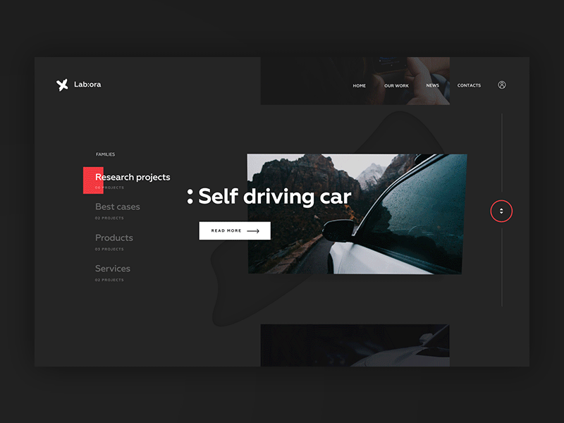 Lab Carousel card carousel dark drag portfolio progress slider tile ui vertical website