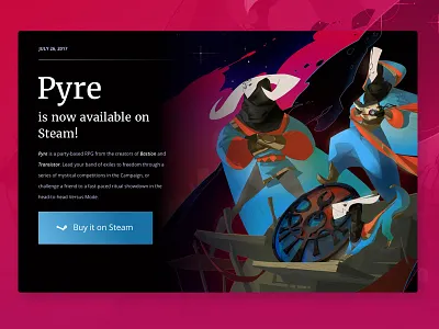 Seek the Mystic Path buy dark design game landing pyre supergiant ui