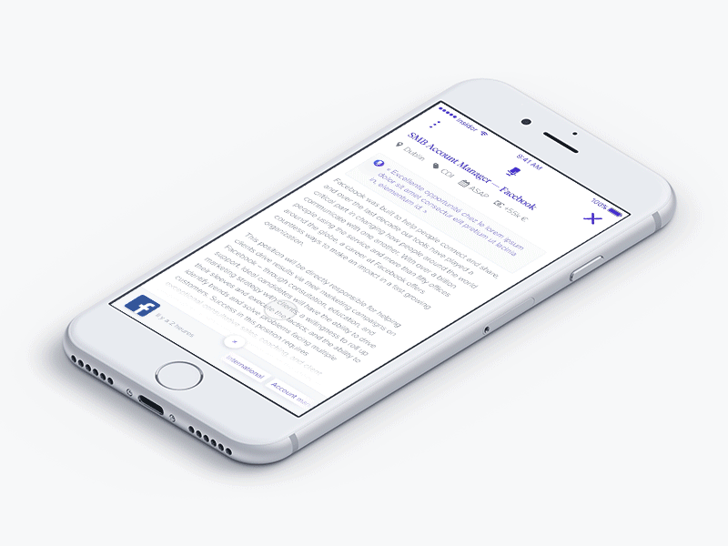 Insidor 2.0 iOS app - Tests ai app hr insidor job platform psychometric test user work